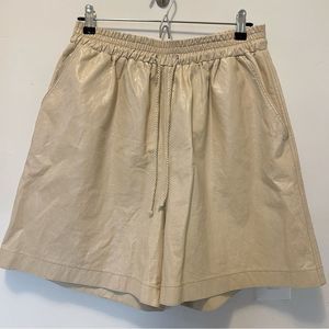 Frankie Shop Leather Shorts